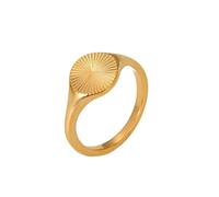 DXZXDJIU Fashionable Sunshine Ring for Women | Simple Commuter Ring | Elegant Jewelry Accessory(Gold,10)