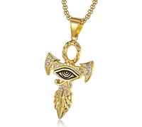DXZXDJIU Gold Cross Pendant Necklace for Men - Stylish Jewelry for Urban Fashion