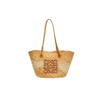 DXZXDJIU Handmade Woven Rattan Beach Bag | Large Capacity Summer Tote | Eco-Friendly Straw Shoulder Bag(Khaki)