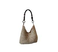 DXZXDJIU Large Capacity Woven Straw Bag for Women - Versatile Summer Holiday Commuter Shoulder Tote(Beige.)