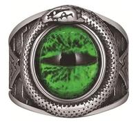 DXZXDJIU Men's Devil's Eye Ring - Trendy Personality Statement Ring for Fashion Enthusiasts(Green,8)
