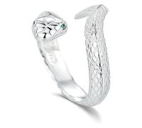 DXZXDJIU S925 Silver Snake Ring for Women | Adjustable Open Design | Stylish All-Match Jewelry(A)