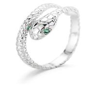 DXZXDJIU S925 Silver Snake Ring for Women | Adjustable Open Design | Stylish All-Match Jewelry(B)