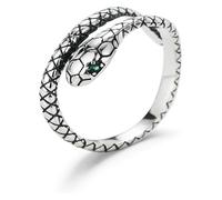 DXZXDJIU S925 Silver Snake Ring for Women | Adjustable Open Design | Stylish All-Match Jewelry(C)