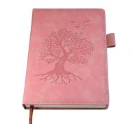 DXZZM A5 Ruled Notebook Journal - Hardcover Executive Notebooks with Premium Thick Paper, Tree of Life Design, 8.3"×5.7",360 Page, Perfect for Office Home School Business Writing & Note Taking (Pink)