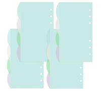 DY.2ten (4 Sets) A6 Translucent Dividers 4-Tab Sturdy Plastic Planner Dividers Page Protectors for 6-Ring Binders, Agenda, Notebooks Inserts