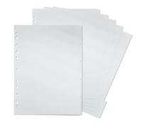 DY.2ten A4 Binder Dividers 11-Holes, 1/5 Cut Tabs, White Paper Dividers with 5 Tabs for School Office Home, 2 Sets, 10 Paper Index Dividers