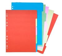 DY.2ten A4 Binder Dividers, 5 Tab Dividers, Pack of 2 Sets (10 Dividers Total), Paper Dividers, Multicolor Notebook Dividers for 6 Ring Binder, Binder Dividers with Tabs, Tab Dividers
