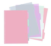 DY.2ten A4 Binder Dividers for 30 Ring Binder, 1/4 Cut Tabs, Insertable Notebook Planner Tab,30 Hole,8 Sturdy Plastic Index for School Office Home, 2 Sets, Colorful