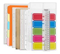 DY.2ten A5 6-Hole Binder Notebook Refills Set -(Gridded Paper Refills + Lined Paper + Kraft Paper + Blank Loose Leaf Paper) 180 Sheets /360 Pages（45 Sheets of Each Type） A5 Zipper Binder Pockets