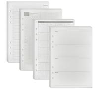 DY.2ten A5 Refill Paper 4 Pack Undated Daily, Weekly, Monthly Plan and To Do List, 6-Hole Punched Planner Inserts, 180 Sheets/360 Pages 100gsm, Notebook Binder Inserts, 8.27" × 5.55"
