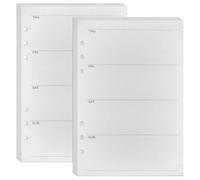 DY.2ten A5 Weekly Planner Inserts, 6 Hole Punched Binder Inserts, 90 Sheets/180 Pages, 100gsm Thick No Bleed Refills Paper, 8.27" × 5.55"