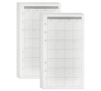 DY.2ten A6 Monthly Planner Refills for Filofax Personal Size Planner/Binder, 6 Hole Punched, 90 Sheets/180 Pages, Planner Inserts Paper, 100gsm, 3.74" × 6.69"