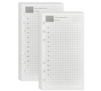DY.2ten A6 Undated Daily Planner Refills, 6 Hole Punched Planner Inserts, 90 Sheets/180 Pages, 100gsm Thick Paper for Filofax Personal Binder, 3.74" × 6.69"