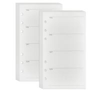 DY.2ten A6 Weekly Planner Refills, 6 Hole Punched Planner Inserts, 90 Sheets/180 Pages, 100gsm Thick No Bleed Paper for Filofax Personal Binder, 3.74" × 6.69"