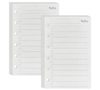 DY.2ten A7 To Do List Refills for 6 Ring Planner/Binder, 90 Sheets/180 Pages, Daily Task Checklist To Do Planner Inserts Paper, 100gsm, 3.27" × 5"