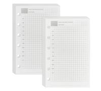 DY.2ten A7 Undated Daily Planner Refills, 6 Hole Punched Planner Inserts, 90 Sheets/180 Pages, 100gsm Thick Binder Inserts Paper,3.27" × 5"