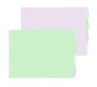 DY.2ten Binder Dividers for 6 Ring Binder, 1/4 Cut Tabs, A4 Size, Plastic Dividers for School Office Home, 2 Sets, 8 Dividers, Horizontal Version, Colorful
