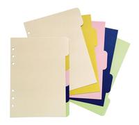 DY.2ten Binder Dividers for 6 Ring Binder, 5-Tab Sturdy Paper Dividers, A5 Index Divider, Multicolor 6 Hole Binder Dividers, Insertable Notebook Planner Tab Dividers for Binders, 2 Sets, 10 Dividers