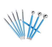 DY.2ten Clay Sculpting Tool Set, 9Pcs of 18 Kinds Double-end Art Dotting Tool Modeling Ball Tools Silicone Carving Pen Brushs Professional Nail Pen for Pottery Ceramic Shaping Painting DIY