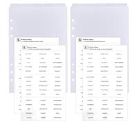 DY.2ten White Binder Dividers for 6-Holes Ring Binder, A5 Size, 1/5 Cut Top-Edge Index Tabs, Sturdy Plastic Dividers with 5 Tabs for School Office Home, 2 Sets, 10 Dividers with 2-Stickers