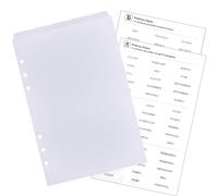 DY.2ten White Dividers for 6 Ring Binder, 5 Top-Edge Index Tabs, A5 Sturdy Plastic Index Divider, 6 Hole Binder Dividers, Insertable Notebook Planner Tab Dividers for Binders with 2-Stickers