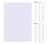 DY.2ten White Dividers for 6 Ring Binder, 7-Tab Sturdy Plastic Dividers, A5 Index Divider, 6 Hole Binder Dividers, Insertable Notebook Planner Tab Dividers for Binders