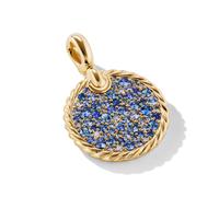 DY Elements® Colour Pendant In 18ct Yellow Gold With Pavé Blue Sapphires and Diamonds, 30mm