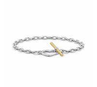DY Madison® Heart Toggle Chain Bracelet In Sterling Silver And 18ct Yellow Gold - Size Large