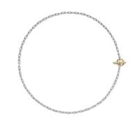 DY Madison® Toggle Chain Necklace in Sterling Silver with 18ct Yellow Gold, 3mm