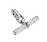 DY Madison® Toggle Enhancer In Sterling Silver With Diamonds, 20mm