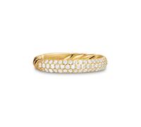 DY Mercer® Pavé Band Ring in 18ct Yellow Gold with Diamonds, 3.7mm - Ring Size N