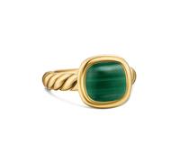 DY Mercer® Stone Ring In 18ct Yellow Gold With Malachite, 10mm - Ring Size L.5