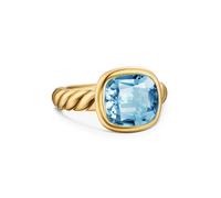 DY Mercer® Stone Ring in 18ct Yellow Gold with Sky Blue Topaz, 10mm - Ring Size N