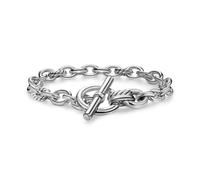 DY Mercer™ Toggle Chain Bracelet In Sterling Silver With Diamonds, 8mm - Size Medium