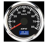 Dyalana 52MM Digital GPS Speedometer Gauge+Antenna Odometer 7 Color Backlight For 12V 24V Car Boat Marine Motorcycle GPS Speedometer(0-80KMH BS)