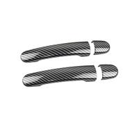 Dyalana for TT MK1 for A2 2000 2001 2002 2003 2004 2005 Car ABS Chrome Carbon Fiber Style Exterior Door Handle Cover Trim Accessories Outer Door Handle(Carbon Texture 1)