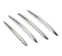 Dyalana Silver 4 Piece Exterior Door Handle Stripe Cover Stainless Steel Decorative Sticker Suitable for 5er for F10 for F11 2010-2017 Outer Door Handle