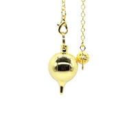 Dyale Metal Pendulum Pendulo Radiestesia Pendulums For Dowsing Spiral Cone Antique Gold Silver Pyramid Pendule, 19cm, Stone, Agate