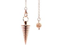 Dyale Metal Pendulum Pendulo Radiestesia Pendulums For Dowsing Spiral Cone Antique Gold Silver Pyramid Pendule, 19cm, Stone, Agate