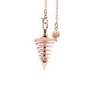 Dyale Metal Pendulum Pendulo Radiestesia Pendulums For Dowsing Spiral Cone Antique Gold Silver Pyramid Pendule, 19cm, Stone, Agate