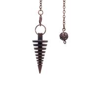 Dyale Metal Pendulum Pendulo Radiestesia Pendulums For Dowsing Spiral Cone Antique Gold Silver Pyramid Pendule, 19cm, Stone, Agate