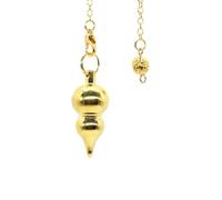 Dyale Metal Pendulum Pendulo Radiestesia Pendulums For Dowsing Spiral Cone Antique Gold Silver Pyramid Pendule, 19cm, Stone, Agate