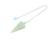 Dyale Natural Crystal Pendulum Divination 7 Chakra Quartz Pendulums Natural Gemstone Spiritual Pendant Pendulos, 19cm, Stone, Agate