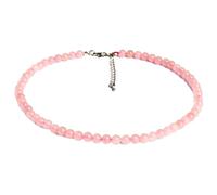 Dyale Natural Rose Quartz Necklaces Women Valentine's Day Gift 4mm 6mm 8mm 10mm Round Beads Handmade Choker, 19cm, Stone, Agate