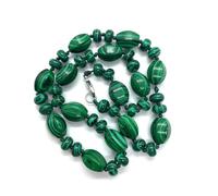 Dyale Natural Stone Oval Agate Bead Necklace 10x14mm Abacus Beads Red Stone Green Aventurine Ladies Accessories , 19cm, Stone, Agate