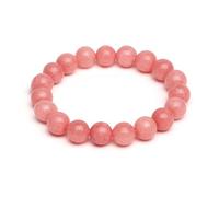 Dyale Natural Stone Pink Chalcedony Bracelet For Woman For Gift Handmade Semi Precious Stone Couple 6/8/10/12mm , 19cm, Stone, Agate