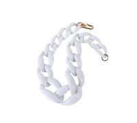 Dyale Vintage Big Acrylic Red Choker Necklace For Women Punk Large Resin Chunky Chain Collar Pendants Necklaces Gift, 19cm, Stone, Agate