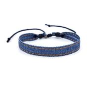 Dyale Vintage Star Pattern Blue Literary Denim Fabric Bracelet For Women Men Gothic Ethnic Handwoven Wrist Strap Gift 1pc, 19cm, Stone, Agate