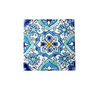 DYARI Hand-Painted 4x4 Ceramic Tiles - Decorative Spanish, Moroccan, & Portuguese Style Backsplash & Wall Art (Sanabria Yellow, 9 Tiles (1 Sq Ft))